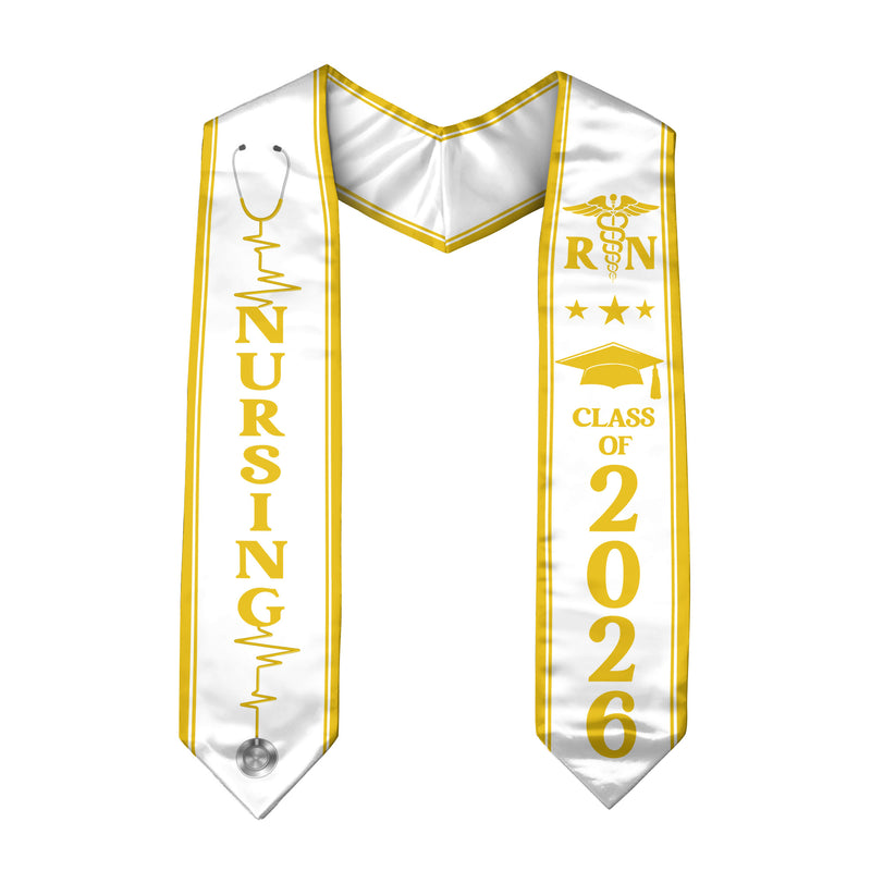 RN Graduation Stole 2026, Professional Nursing Graduation Sash for BSN Nurse Class of 2026
