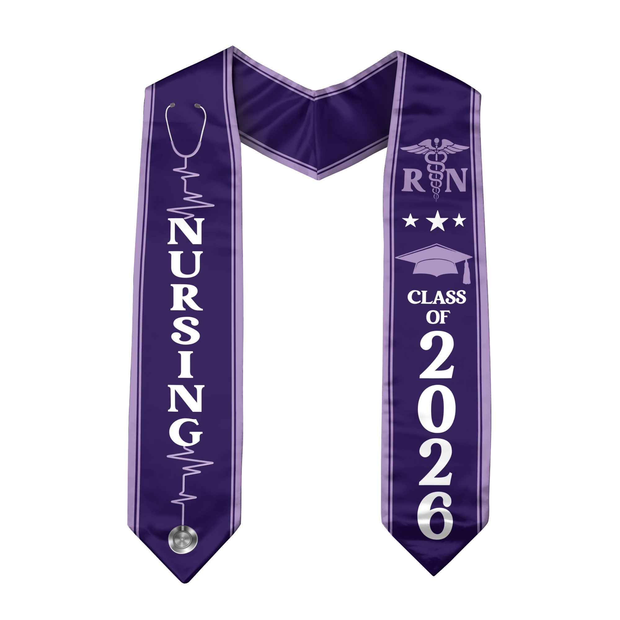 RN Nurse Graduation Sash 2026, Traditional Nursing Stole for Academic Graduation Event