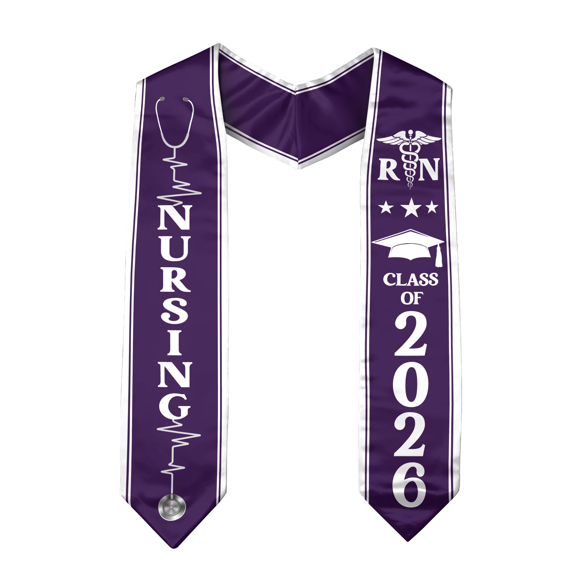 BSN Nursing Graduation Stole 2026, RN Graduation Sash for Professional Nurse Ceremony