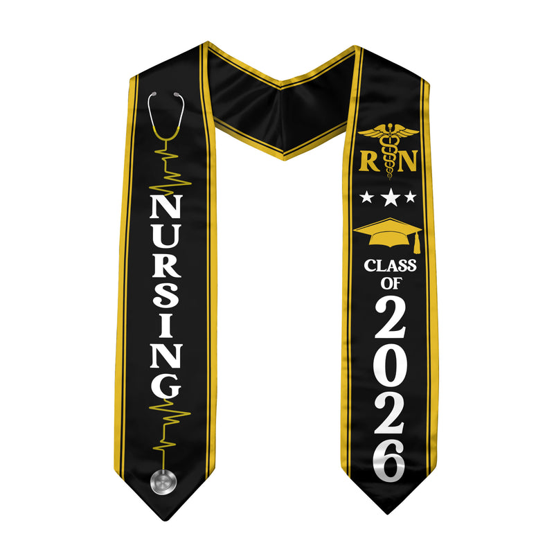 Professional RN Graduation Sash 2026, Nursing Graduation Stole for Academic Event