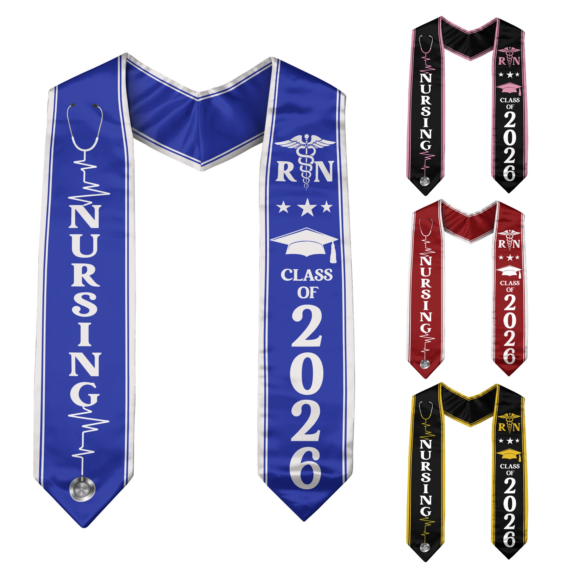 BSN Nursing Graduation Sash 2026, RN Graduation Stole for Nurse Ceremony