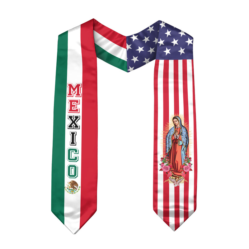 2026 Mexico Flag Graduation Sash, Mexican Stole for Graduation, Traditional Class Stole