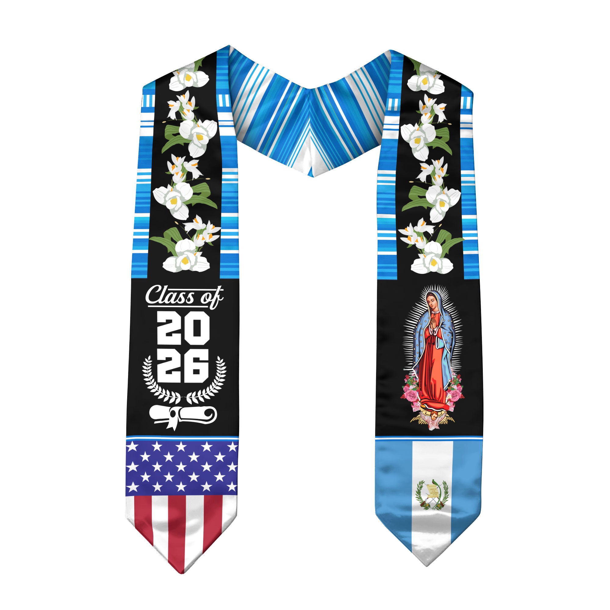 Guatemala Graduation Stole 2026, Guatemalan Flag Sash, Grad Stole for Graduates