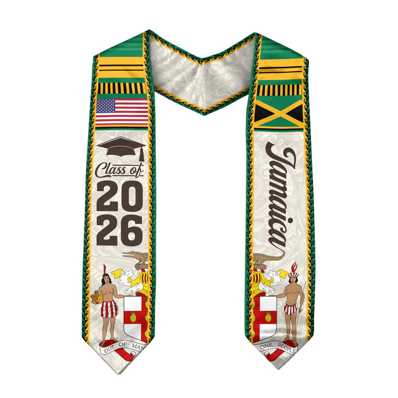 Jamaica Graduation Stole, Jamaican Flag Stole, Graduation Sash 2026, Class of 2026