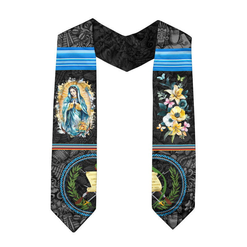 Guatemalan Flag Graduation Sash for Class of 2026, Classic Guatemala Graduation Stole Design