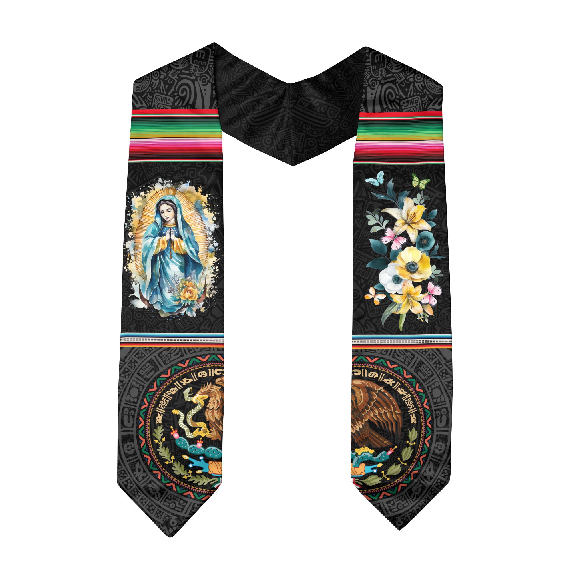 Mexican Stole 2026 for Graduation, Mexican American Flag Sash, Mexico Graduation Stole