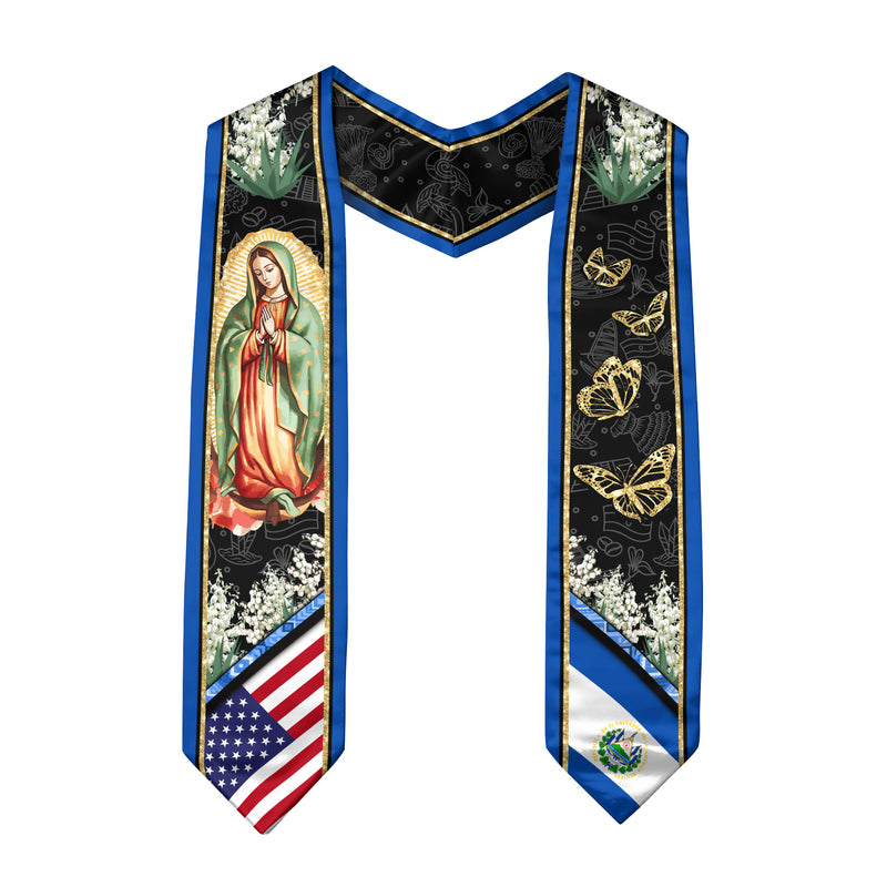 El Salvador Graduation Sash 2026, Salvadoran Flag Stole, Graduation Stole 2026