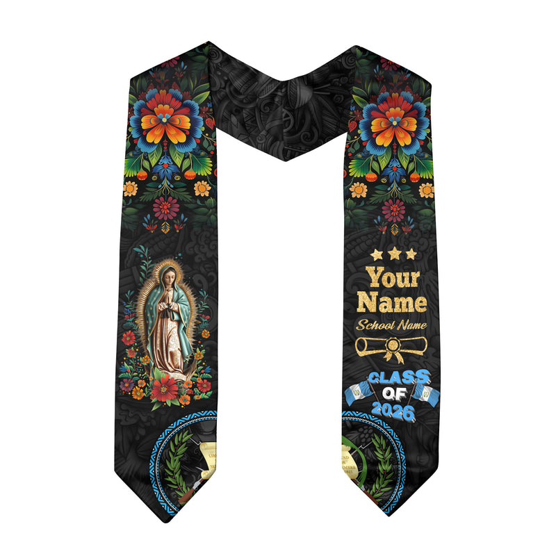 Customized Guatemala Graduation Stole 2026, Guatemalan Flag Sash, Timeless Custom Graduation Design