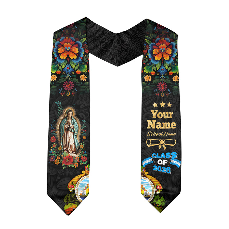 2026 Honduras Graduation Sash, Honduras Flag Graduation Stole, Custom Stole for Graduates