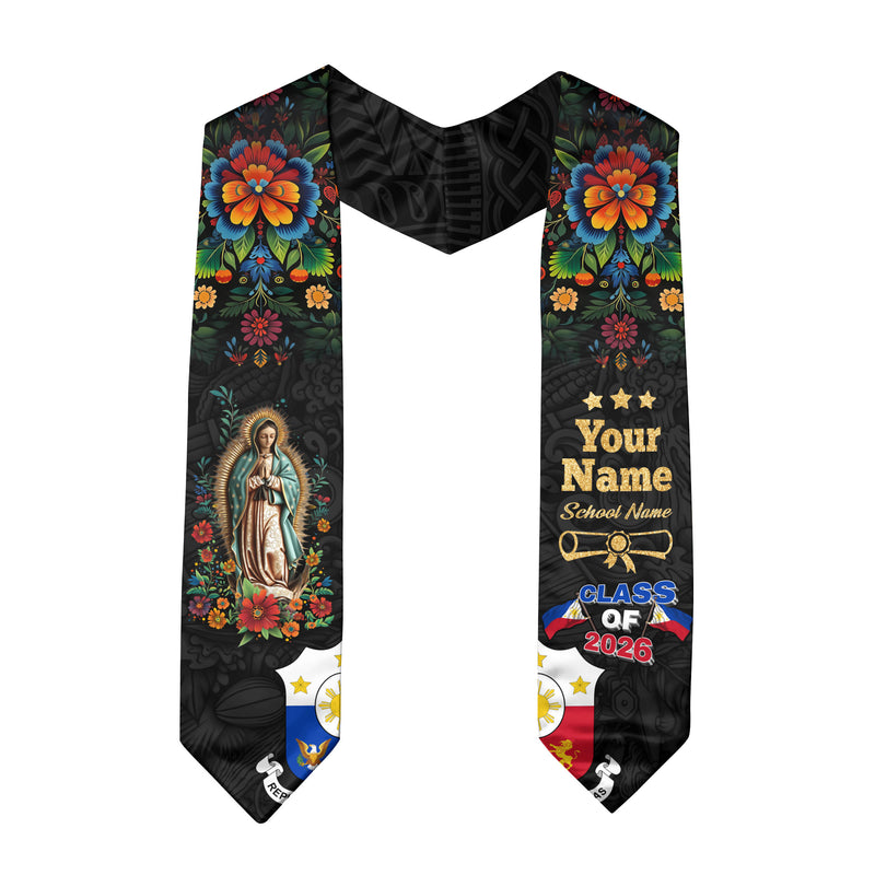 Philippines Graduation Stole 2026, Philippine Flag Sash, Custom Graduation Stole