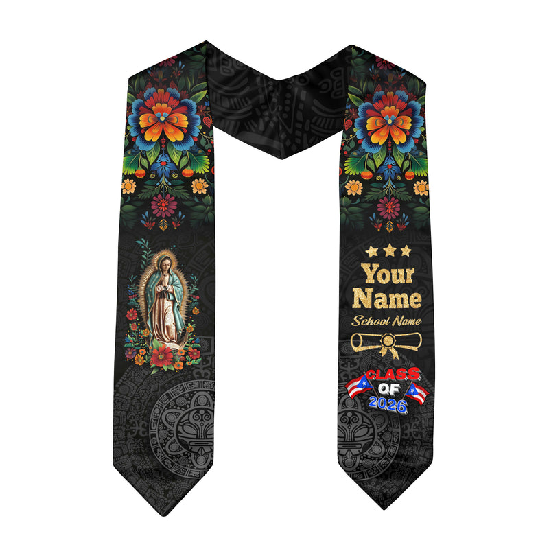 Puerto Rico Graduation Stole 2026, Puerto Rican Flag Sash, PR Stole Custom