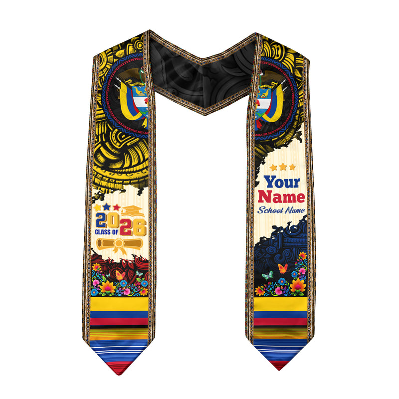 Colombia Stole for Graduation 2026, Colombian Flag Graduation Sash, Stole for Graduates