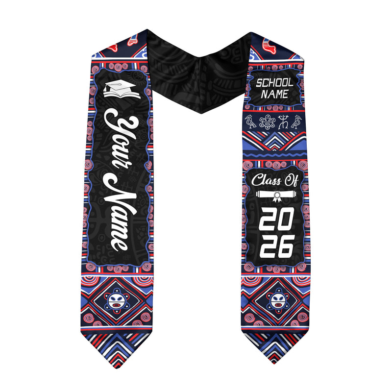 Puerto Rico Graduation Stole 2026, Puerto Rican Flag Sash, Personalized Detail Finish
