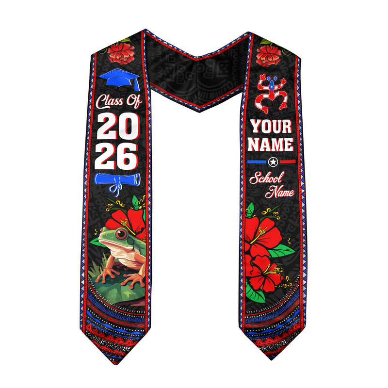 2026 Puerto Rican Flag Graduation Sash, Puerto Rico Stole for Grads, Tailored Touch