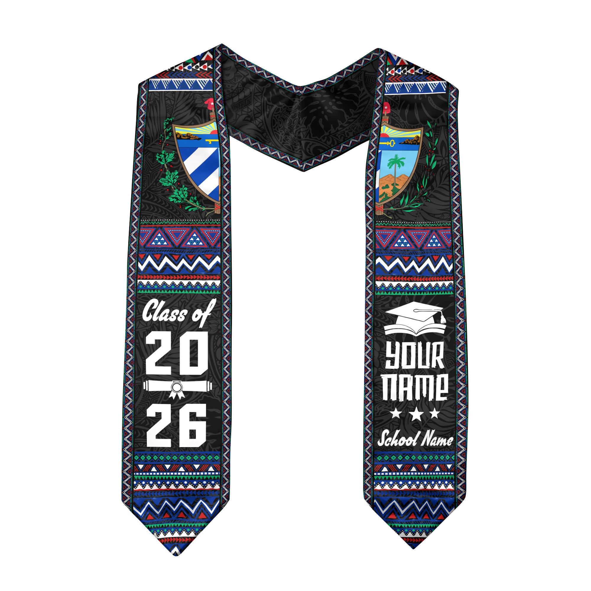2026 Cuban Stole, Cuba Flag Graduation Sash, Personalized Stole for Graduates