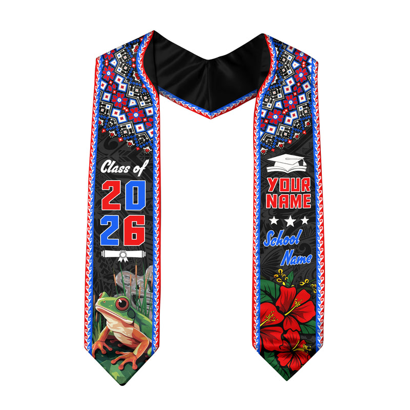 Puerto Rican Graduation Sash 2026, Puerto Rico Flag Stole, Custom Name Detail Option
