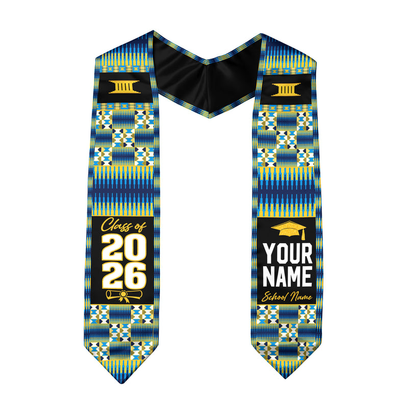 African Flag Graduation Stole 2026, Africa Stole Sash, Custom Accent for Graduates