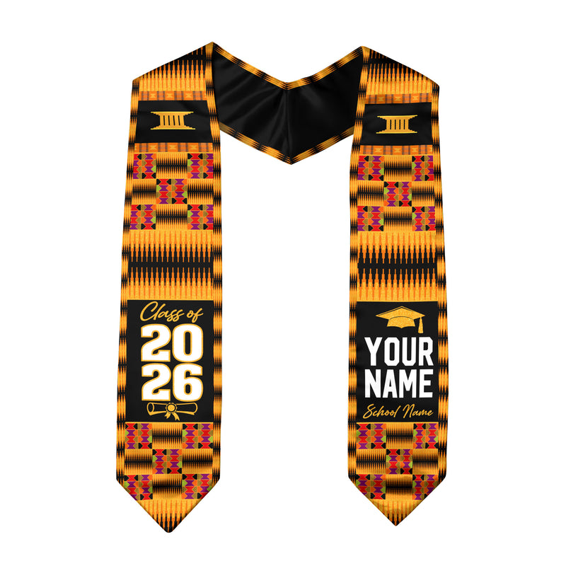 African Graduation Stole 2026, Africa Flag Sash, Custom Touch Graduation Stole 2026