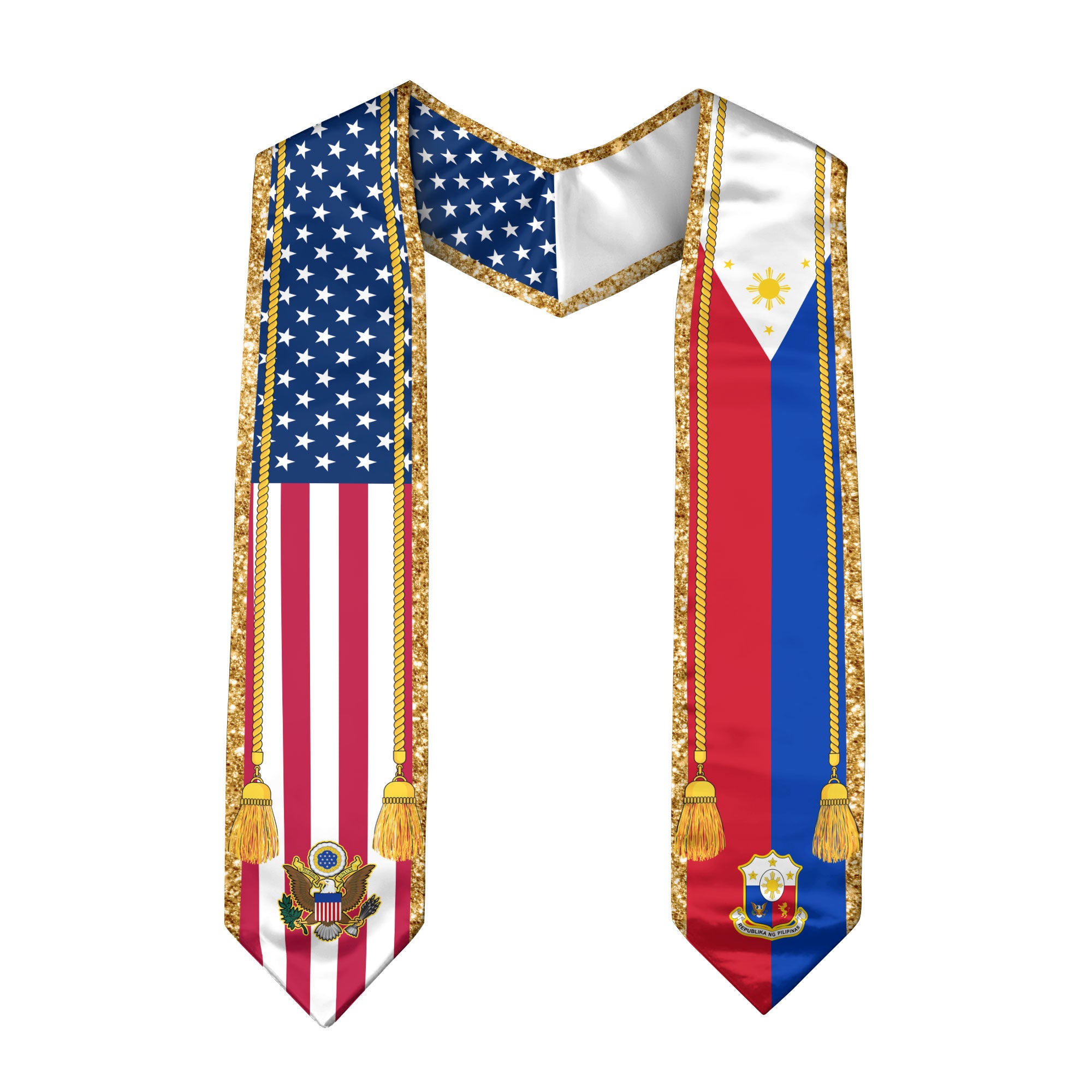 Philippines Graduation Stole 2026, Filipino Flag Graduation Sash, Class of 2026 Stole