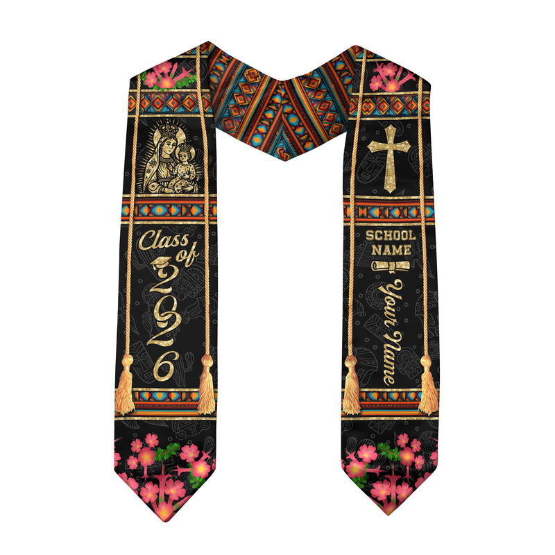Peruvian Flag Graduation Stole 2026, Peru Sash for Grads, Personalized Trim Option 2026