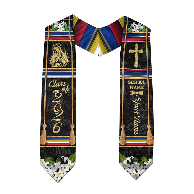 Philippines Graduation Stole 2026, Filipino Flag Sash, Signature Finish for Class of 2026