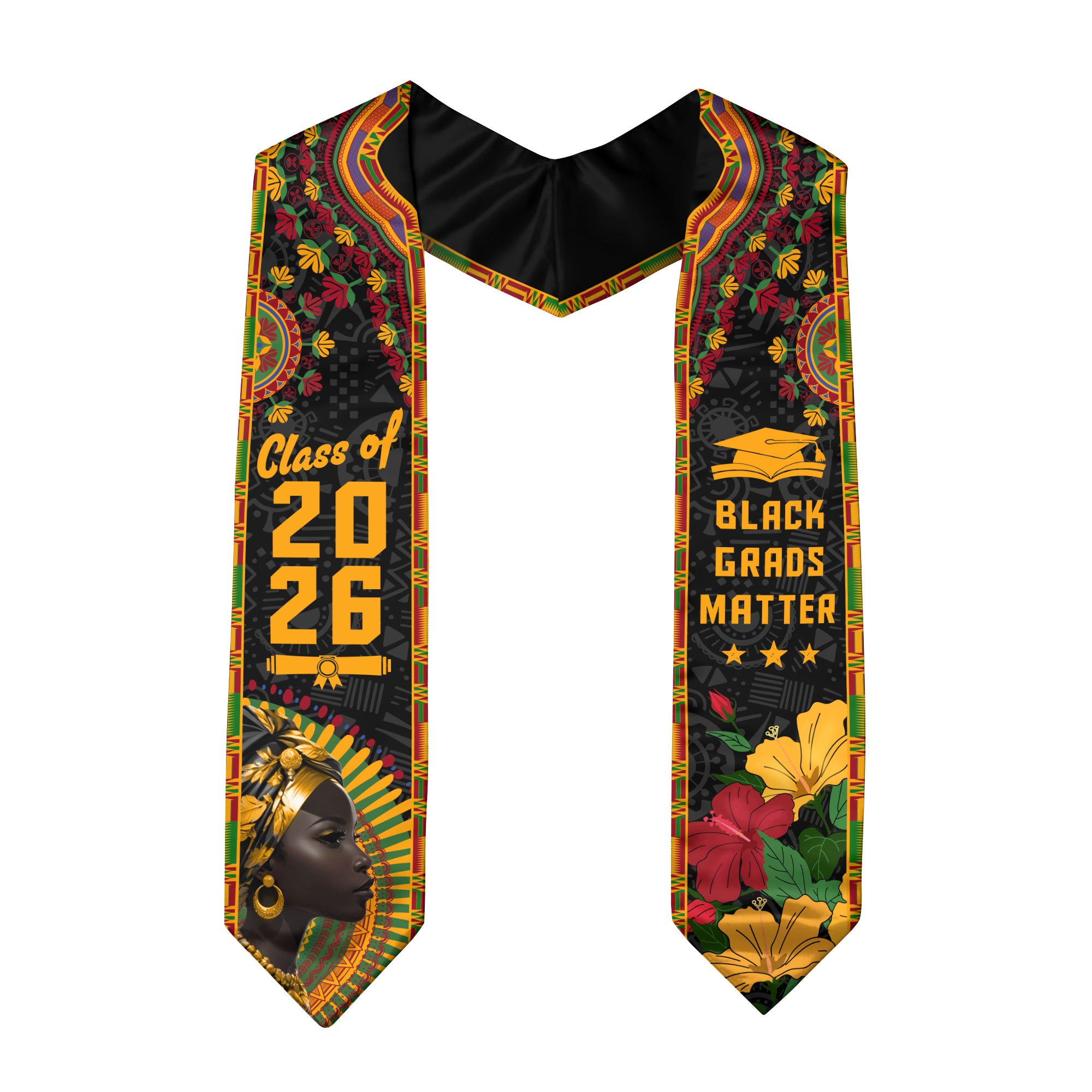 Africa Graduation Stole 2026, African Flag Graduation Sash, Classic Ready-to-Wear for Grads