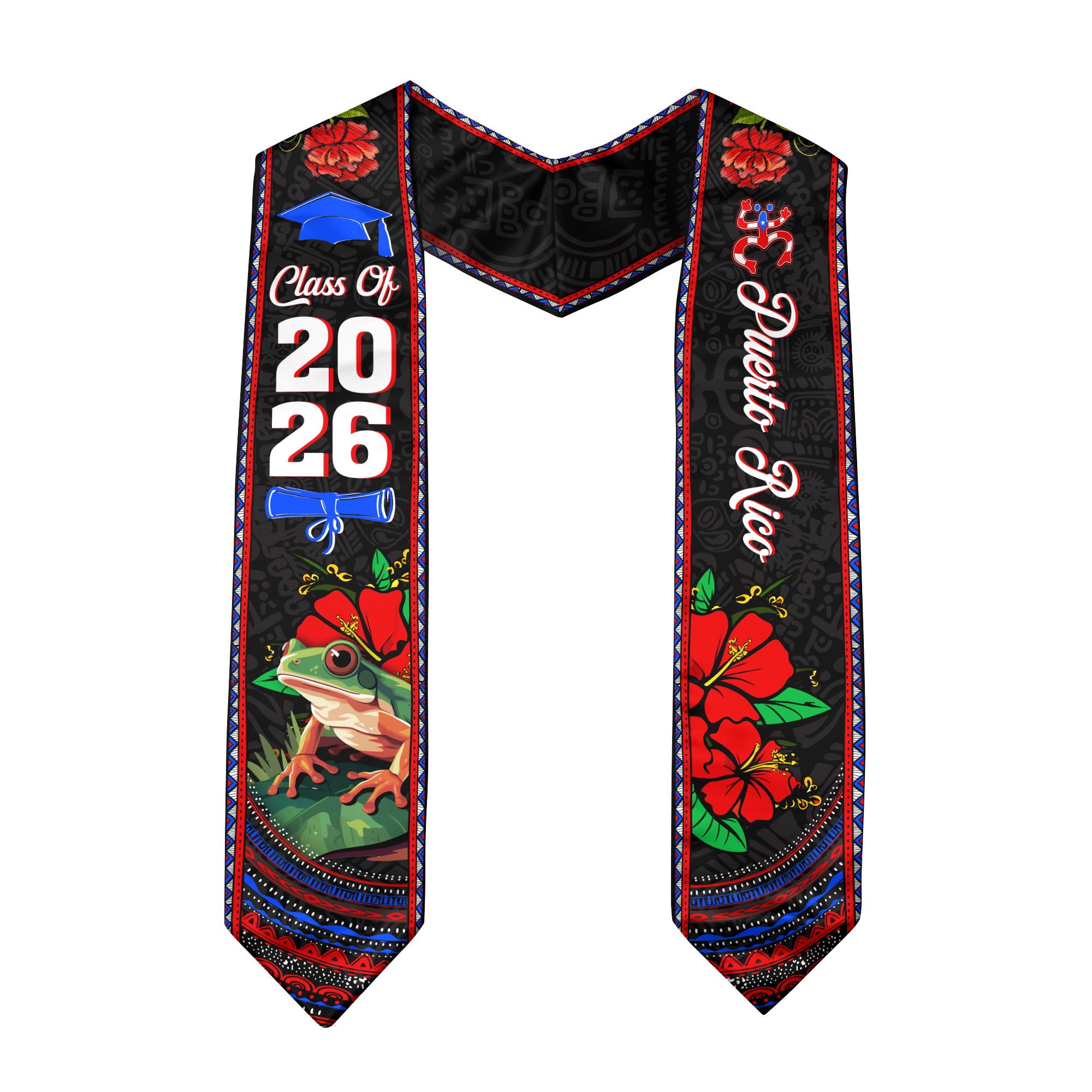 Puerto Rican Flag Graduation Sash 2026, Puerto Rico Graduation Stole