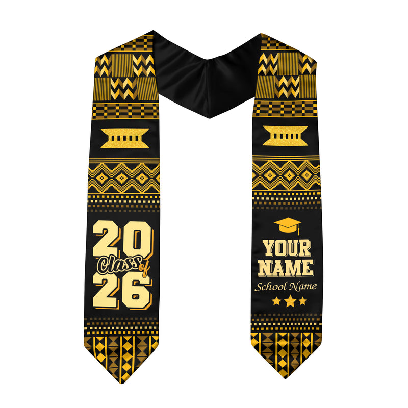 Africa Graduation Stole 2026, African Flag Sash, Bespoke Touch for Class of 2026 Graduates