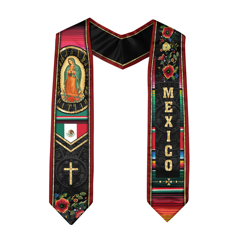 Mexico Graduation Stole 2026, Mexican Flag Graduation Sash, Mexican Stole for Graduation