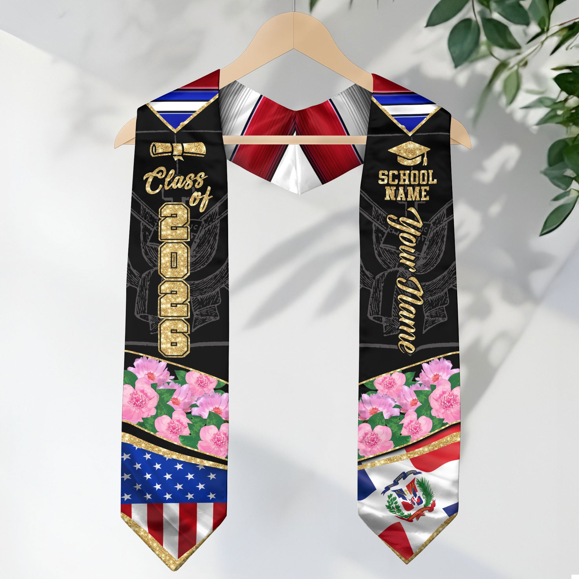 Dominican Graduation Sash 2026, Dominican Graduation Stole, Stole with Personalized Finish