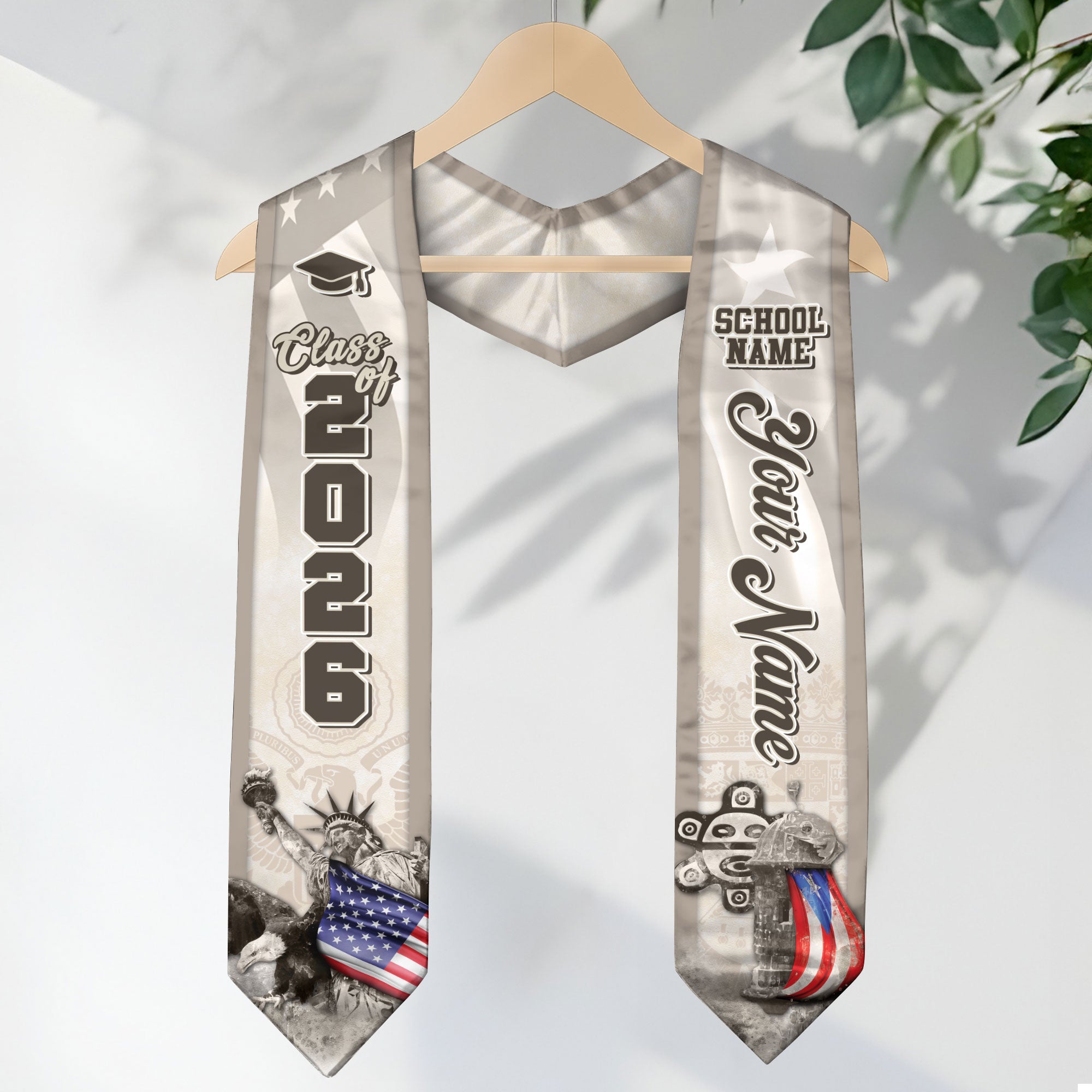 Puerto Rican Flag Graduation Stole 2026, Puerto Rico Stole Sash, Custom Touch for Graduates