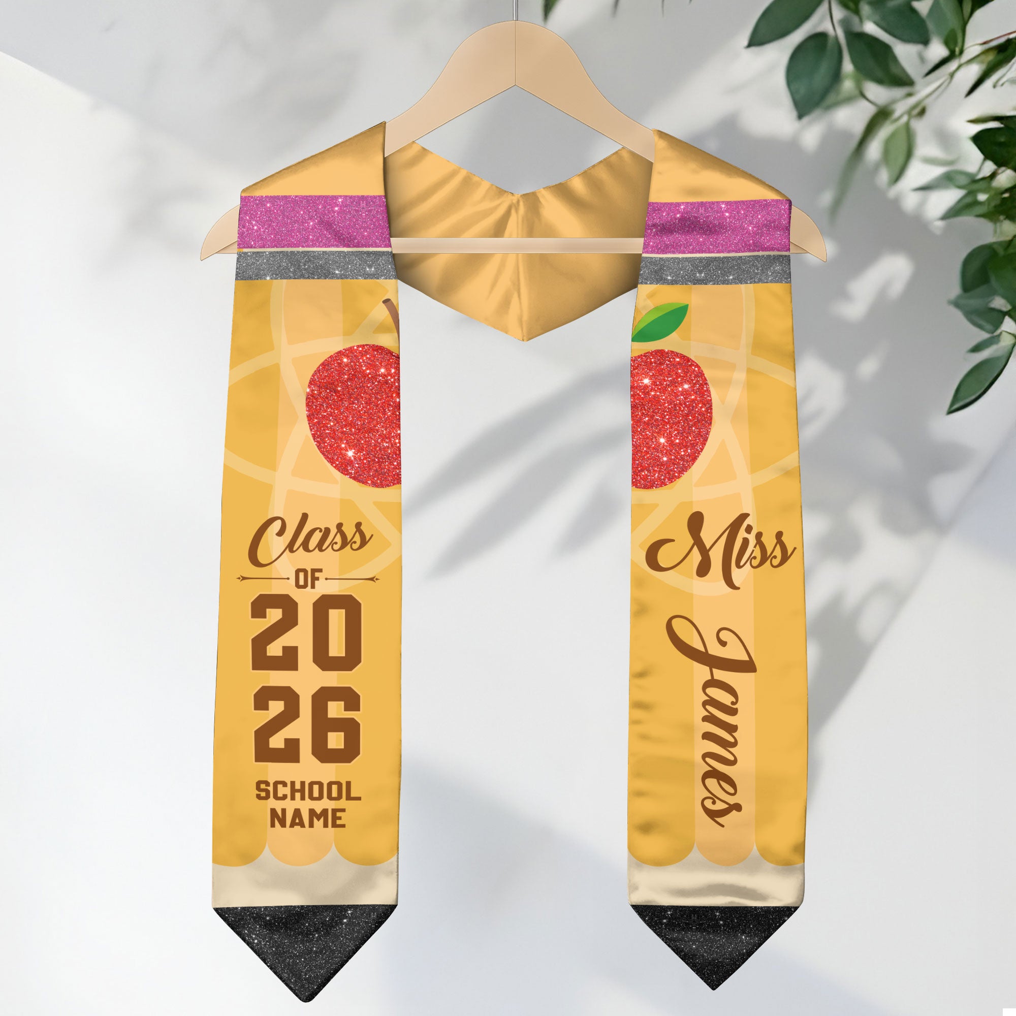 Customized Teacher Graduation Sash, Professional Educator Stole for Graduation 2026