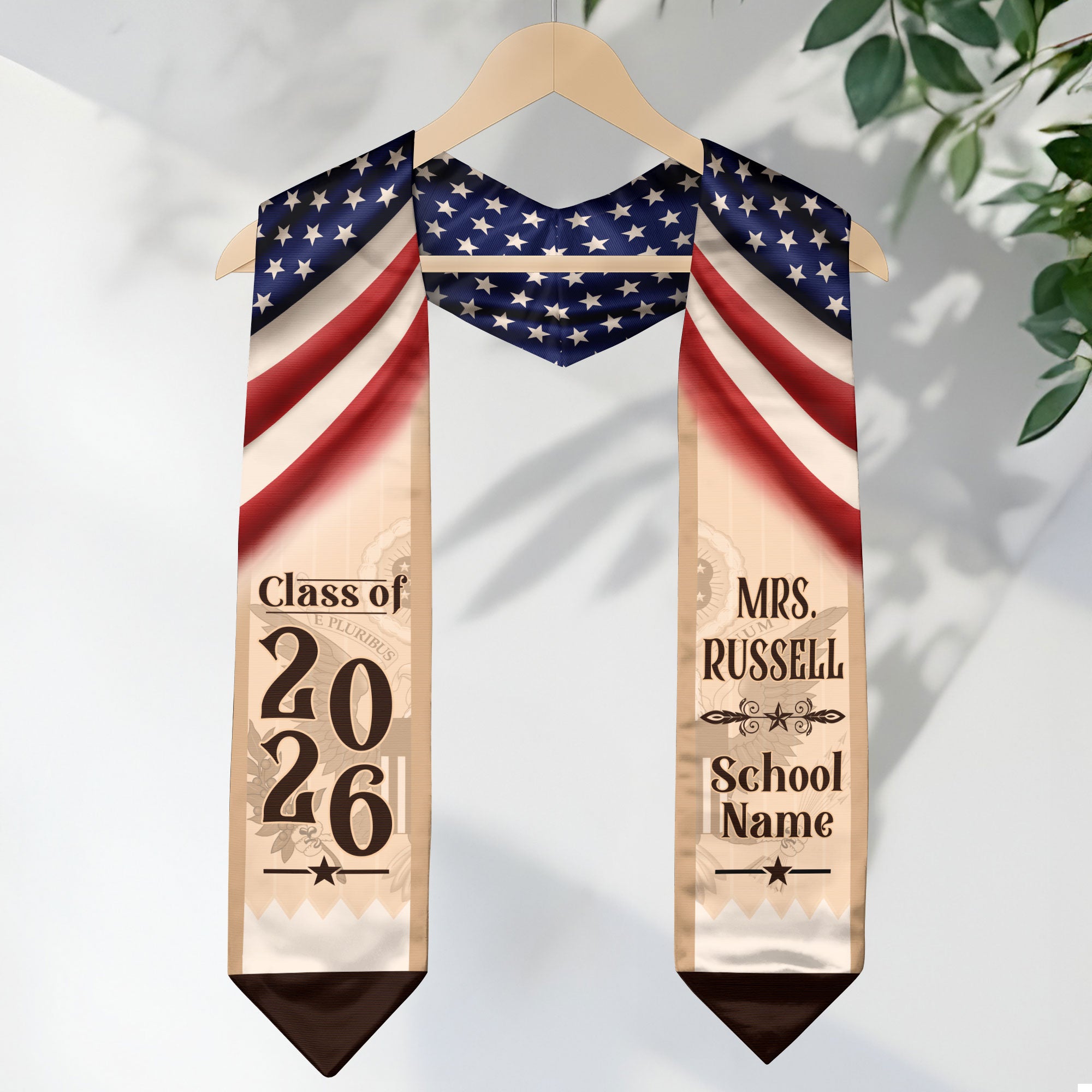 Customized Educator Graduation Stole for Teachers America, Academic Ceremony Sash Class of 2026