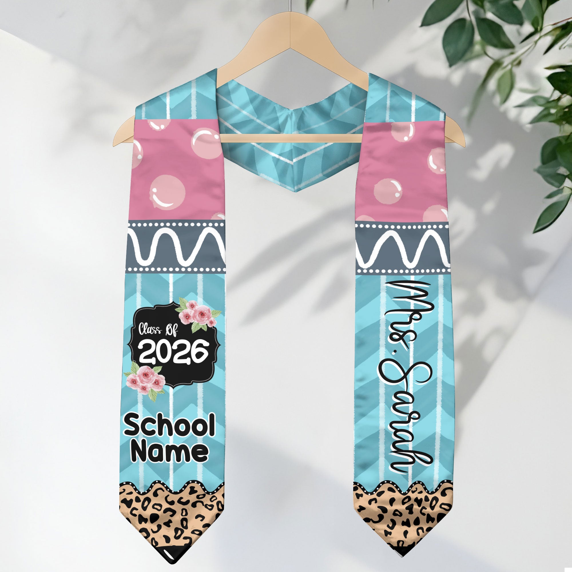 Customized Teacher Graduation Stole, Academic Honor Ceremony Sash for Educators, Class of 2026