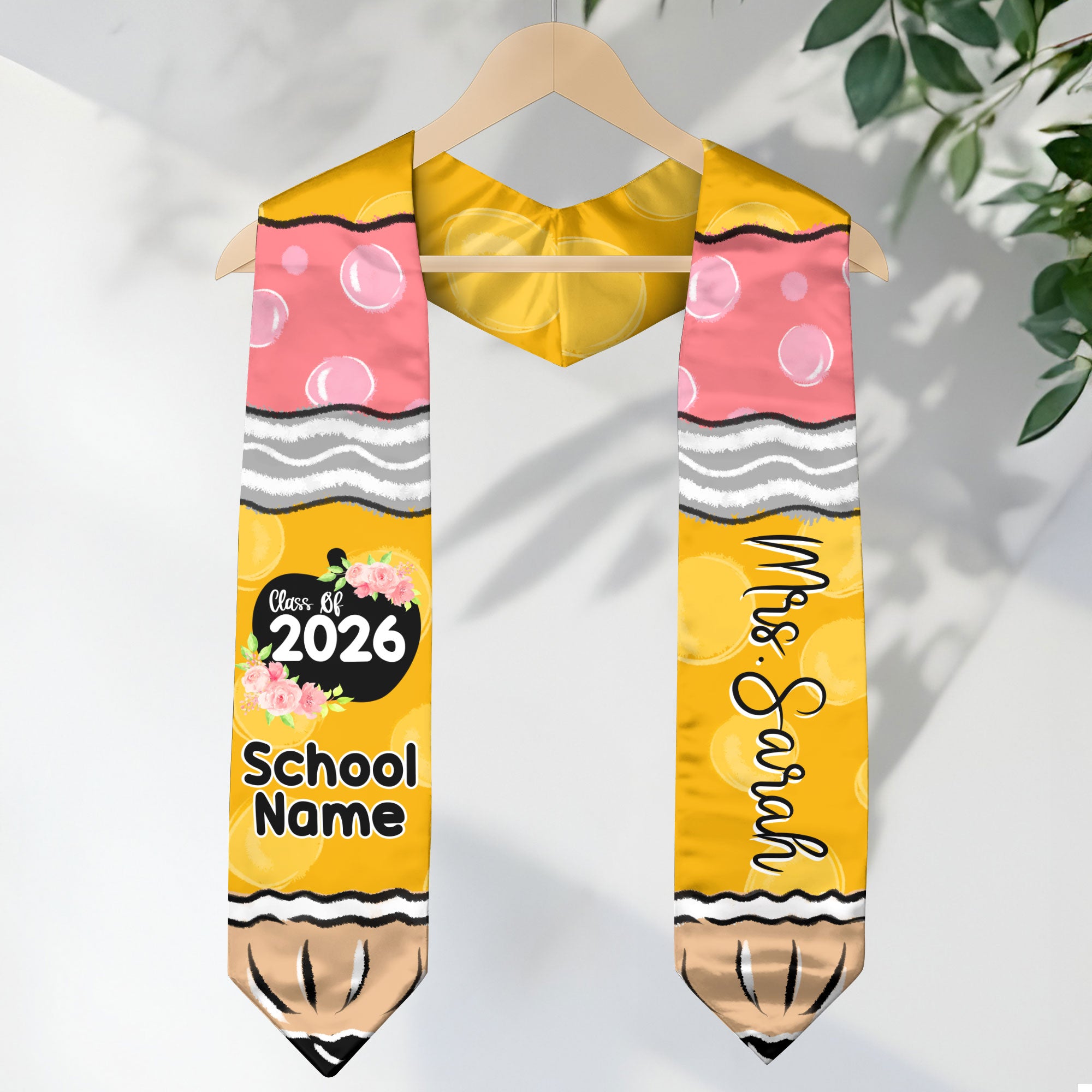 Customized Teacher Graduation Sash, Educational Achievement Stole for Commencement 2026