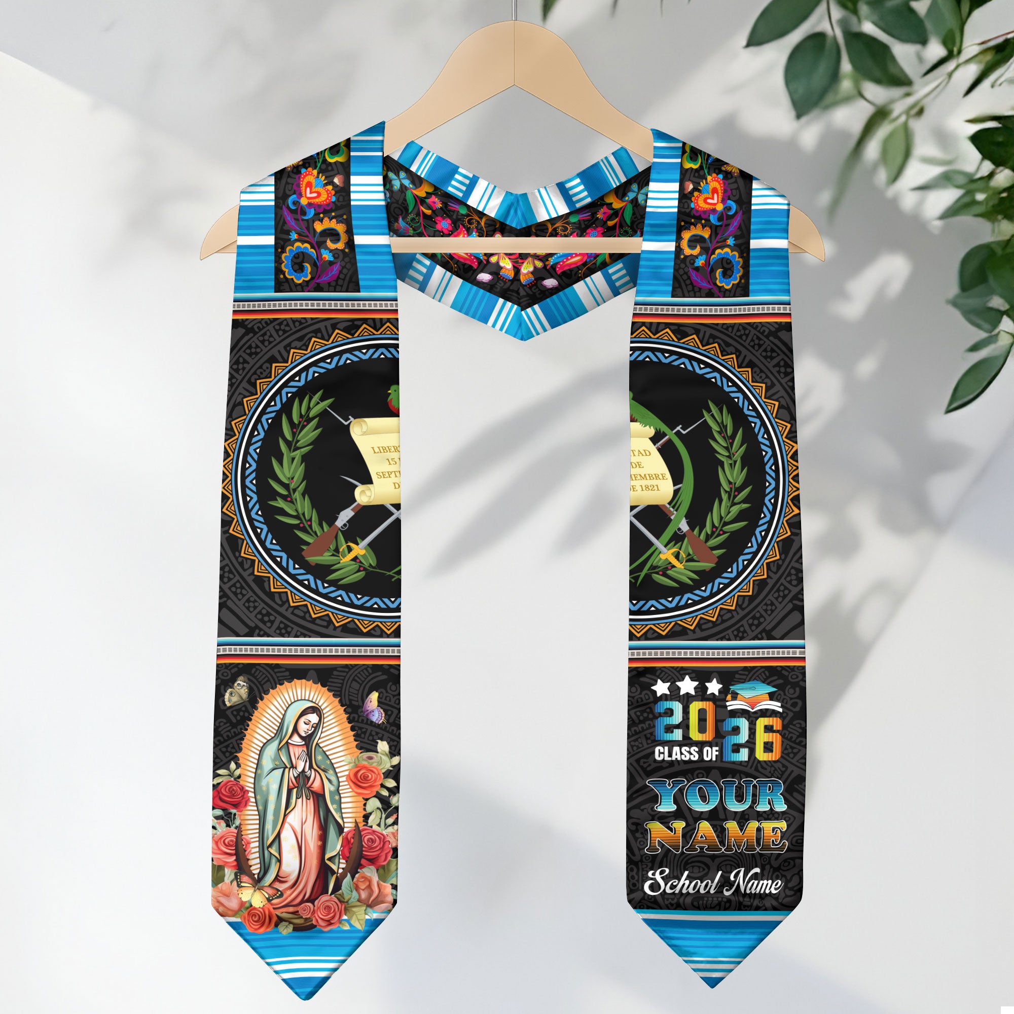 Guatemalan Graduation Stole 2026, Guatemala Flag Sash, Custom Grad Sash for 2026