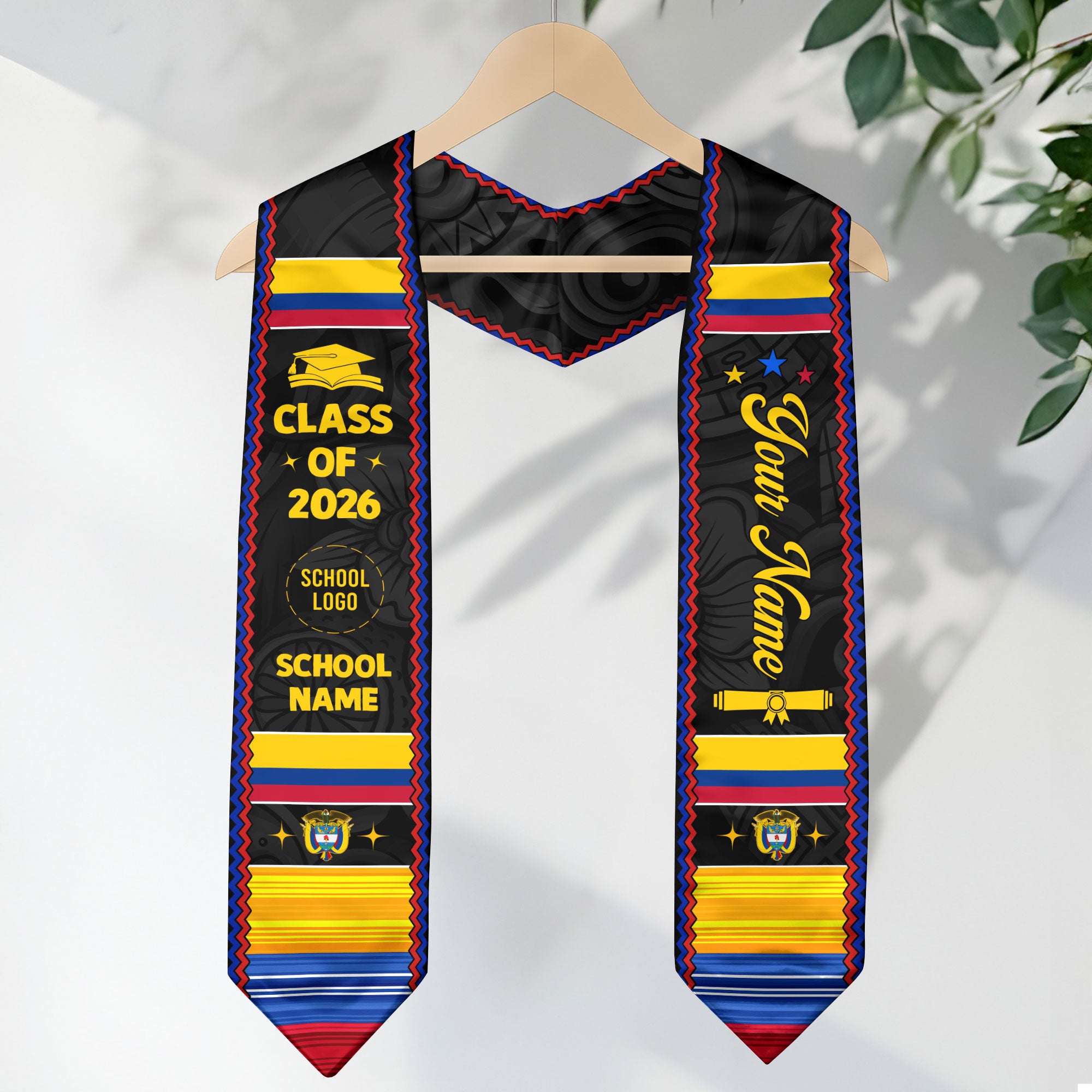 Colombian Stole 2026, Colombian Flag Graduation Sash, Cultural Graduation Stole