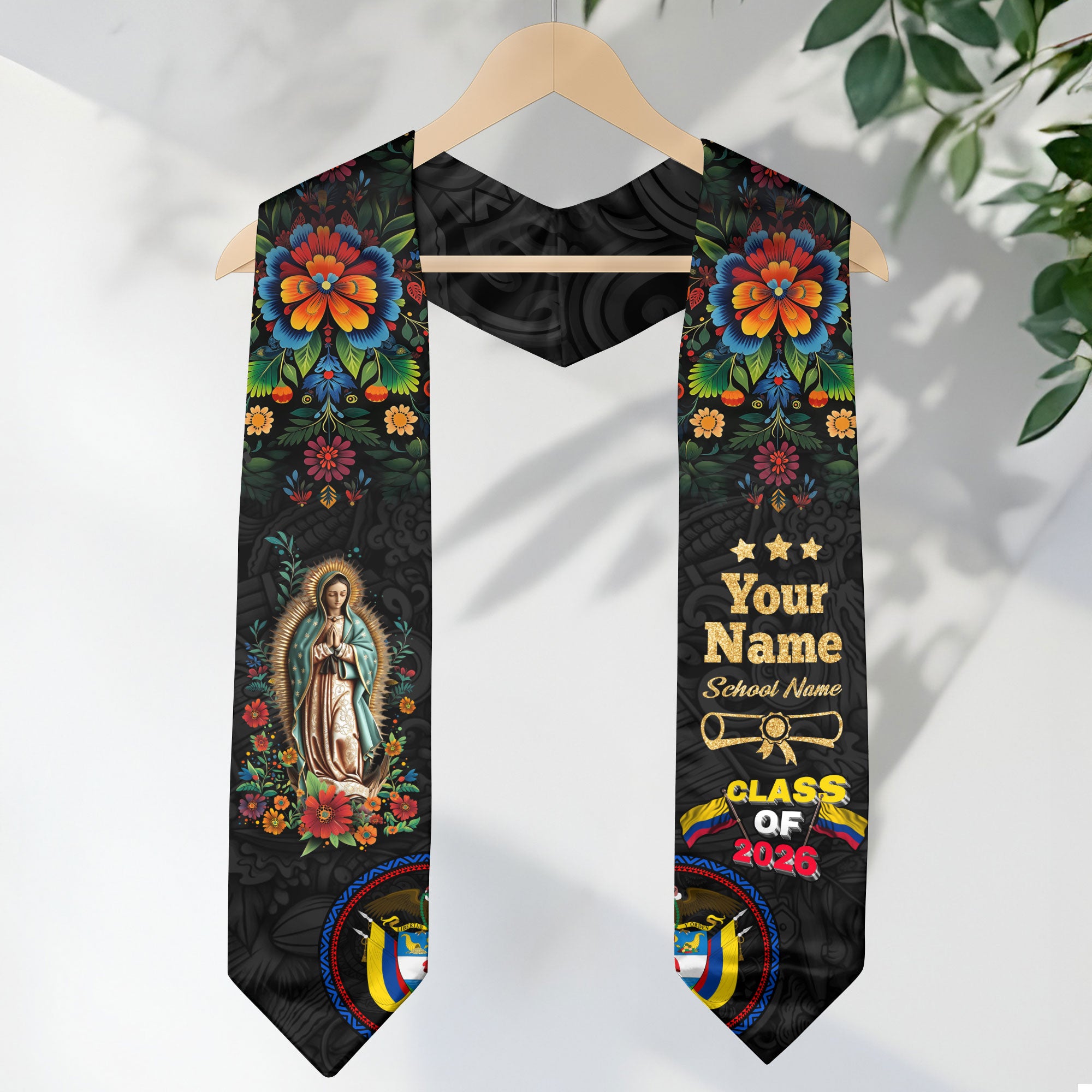 Colombian Graduation Stole 2026, Colombian Flag Stole, Colombia Graduation Sash