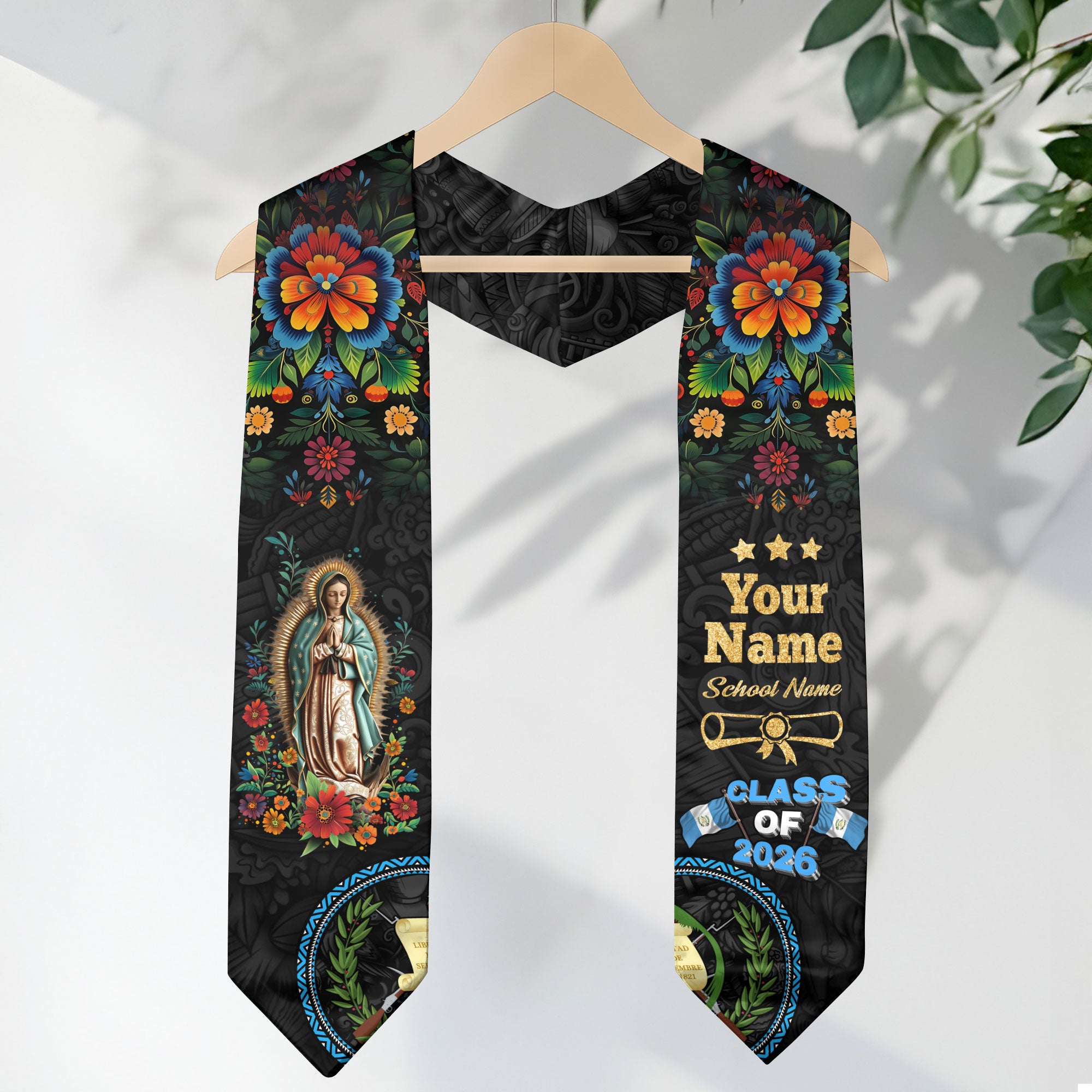 Customized Guatemala Graduation Stole 2026, Guatemalan Flag Sash, Timeless Custom Graduation Design