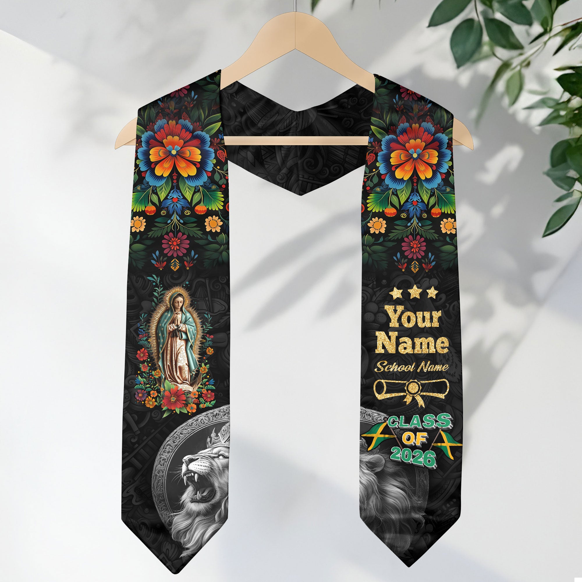 Jamaican Graduation Sash, Jamaican Flag Graduation Sash 2026, Jamaica Stole, Graduation Stole