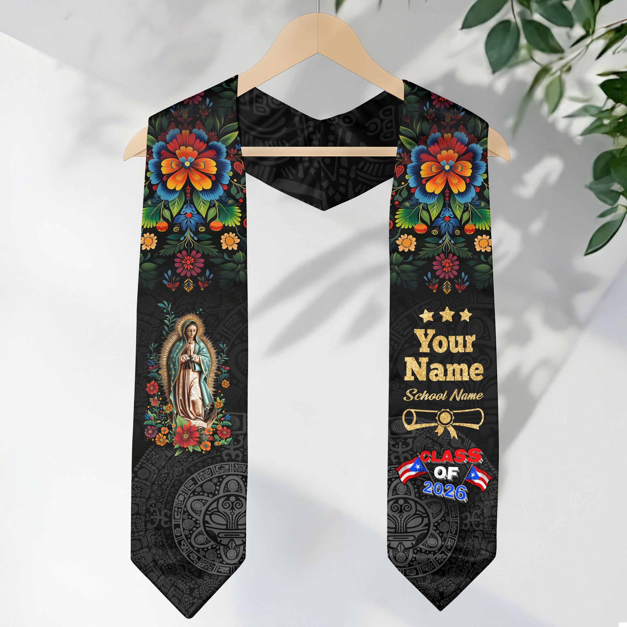 Puerto Rico Graduation Stole 2026, Puerto Rican Flag Sash, PR Stole Custom