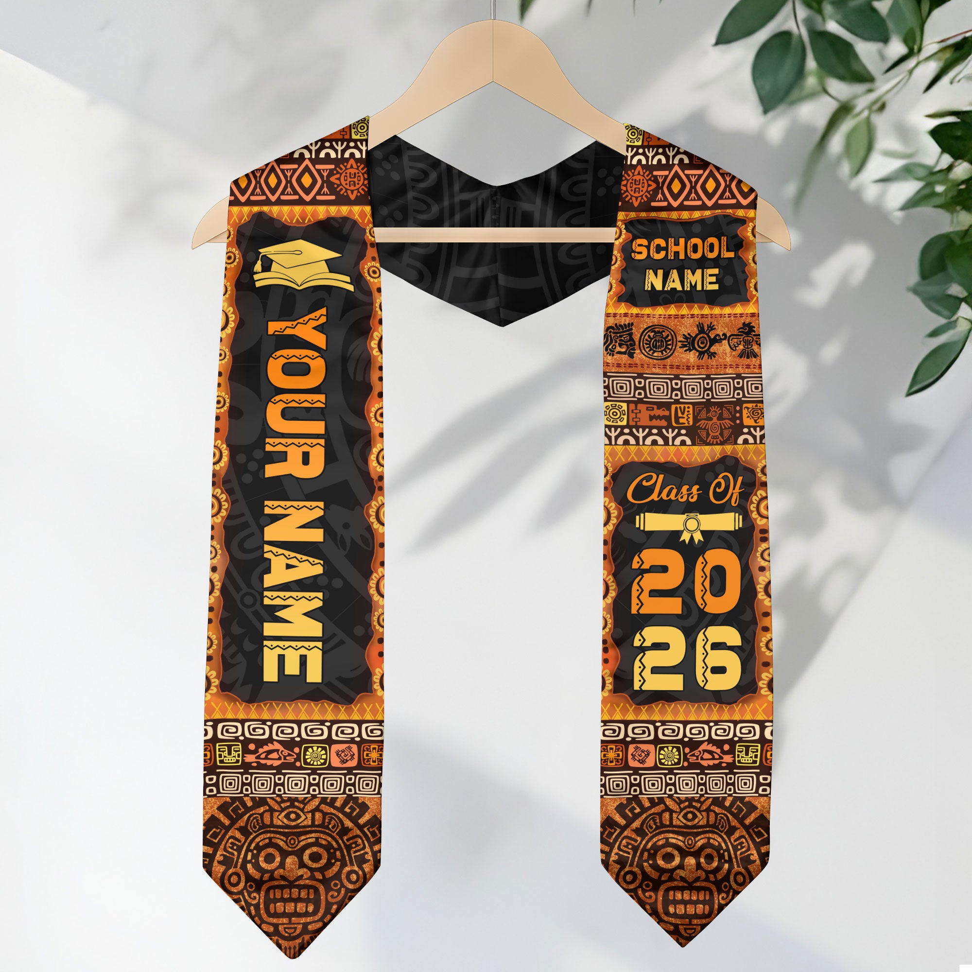 2026 Mexico Graduation Stole, Mexican Flag Sash, Personal Detail Option for Class Photos