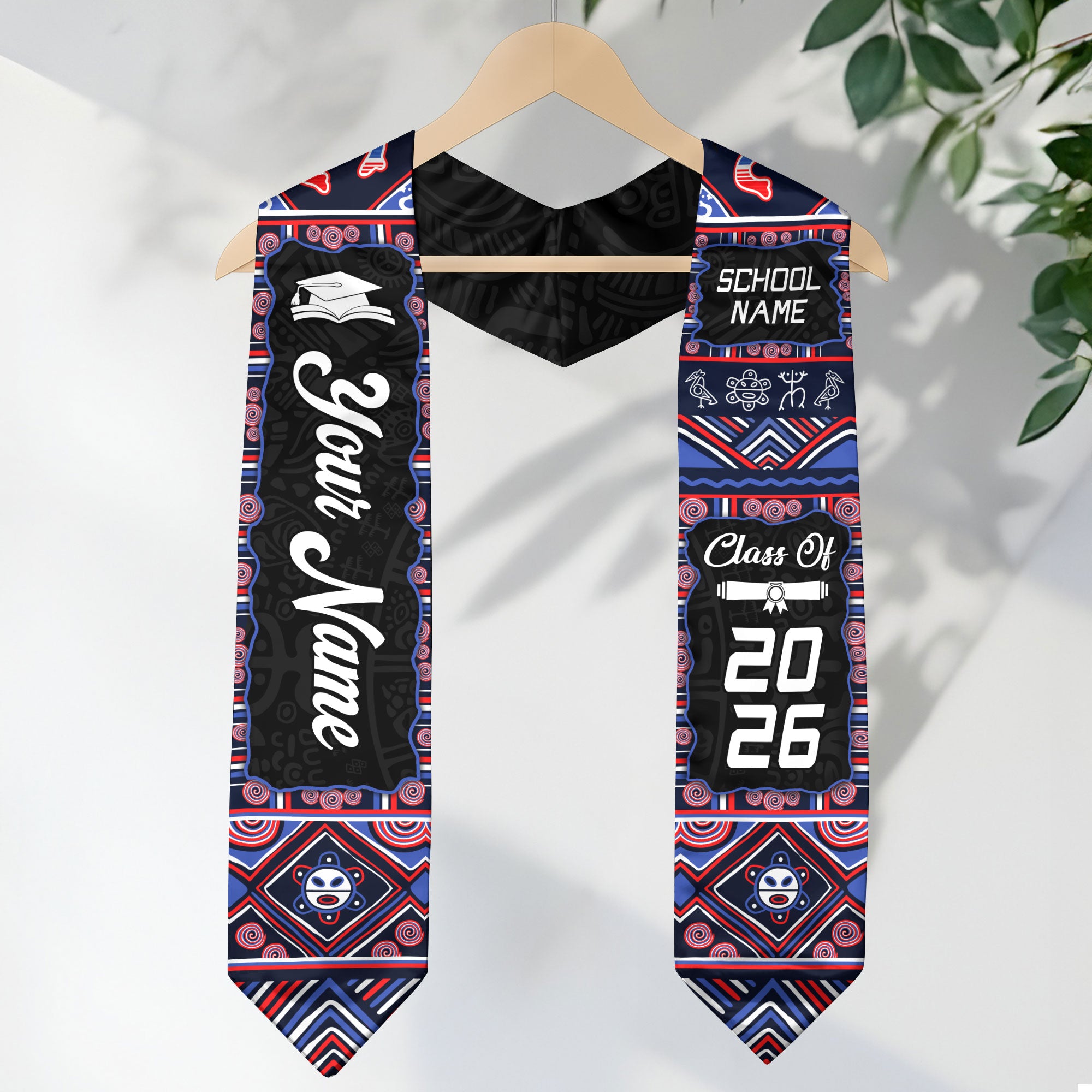 Puerto Rico Graduation Stole 2026, Puerto Rican Flag Sash, Personalized Detail Finish