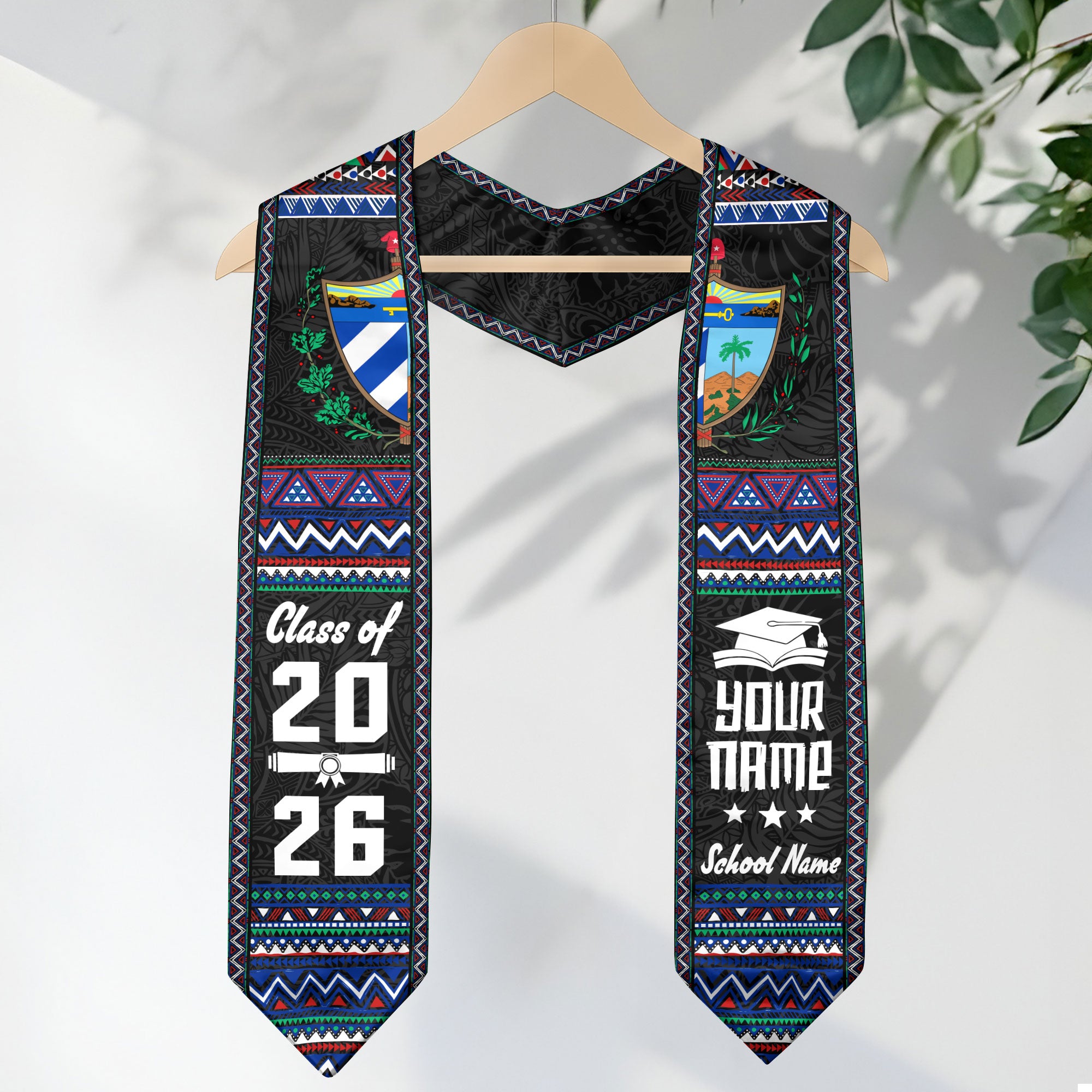 2026 Cuban Stole, Cuba Flag Graduation Sash, Personalized Stole for Graduates