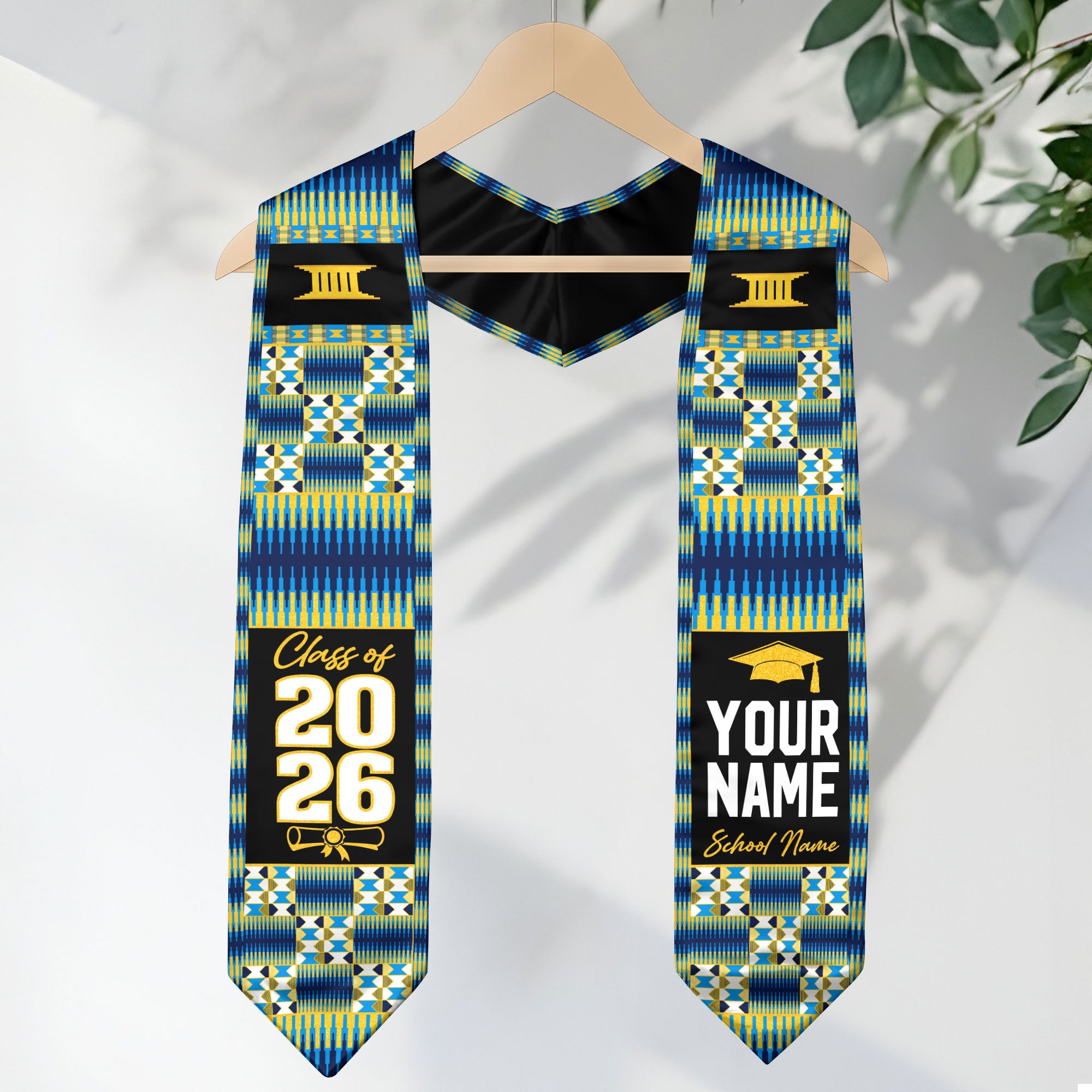African Flag Graduation Stole 2026, Africa Stole Sash, Custom Accent for Graduates