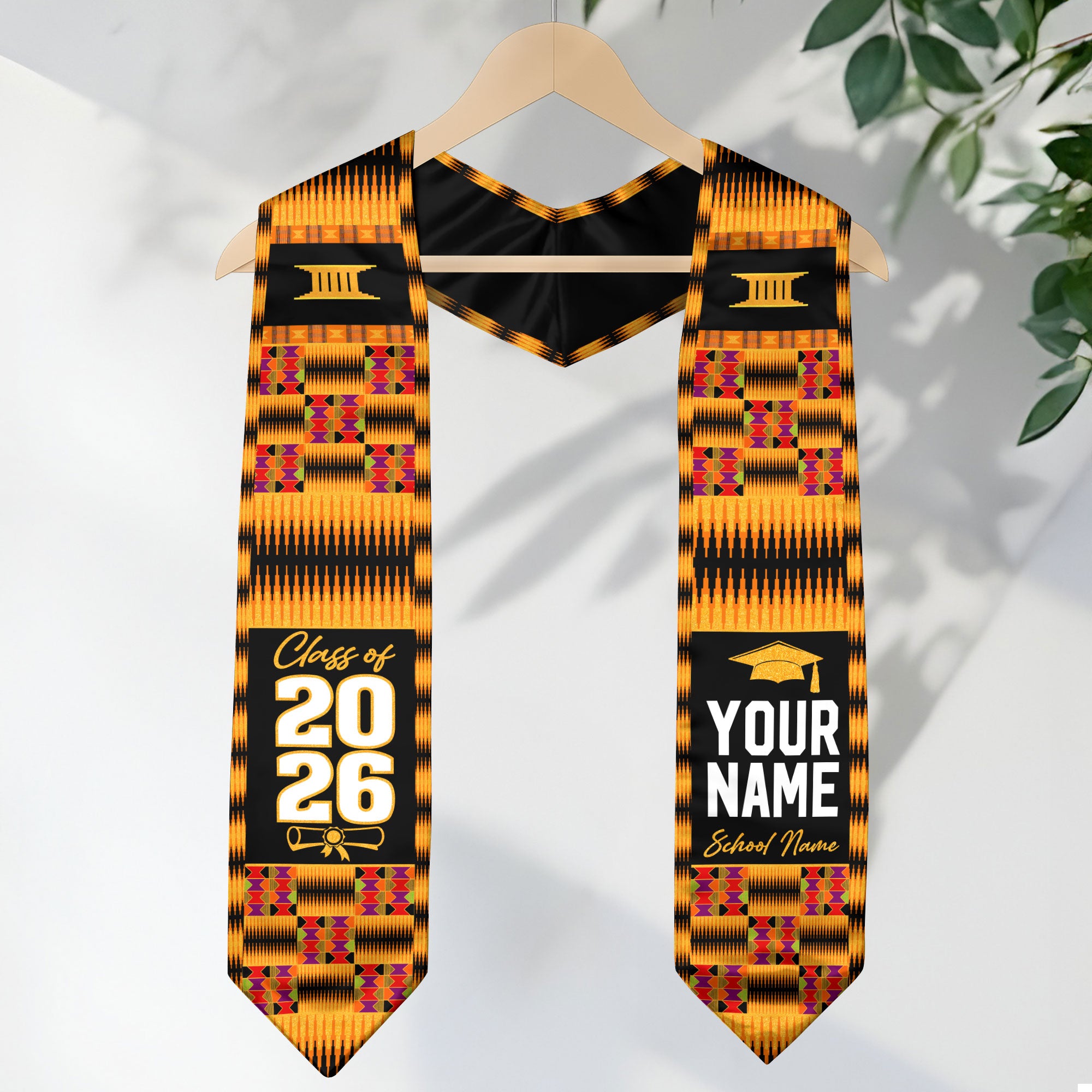 African Graduation Stole 2026, Africa Flag Sash, Custom Touch Graduation Stole 2026
