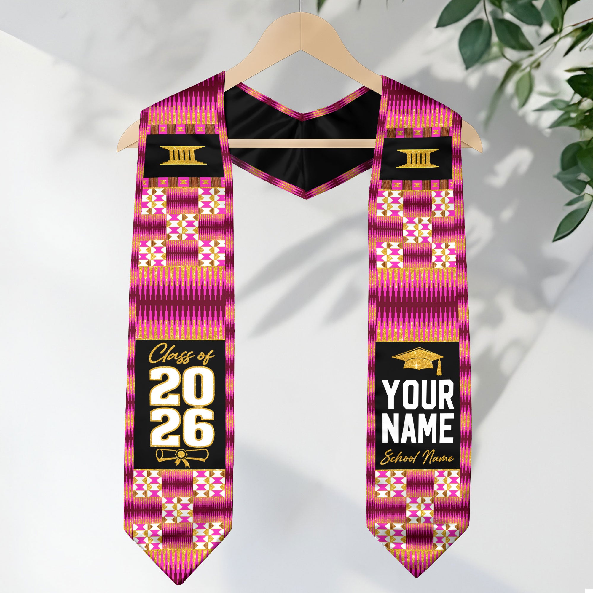 Africa Flag Graduation Stole 2026, African Grad Sash, Custom Details for Class of 2026