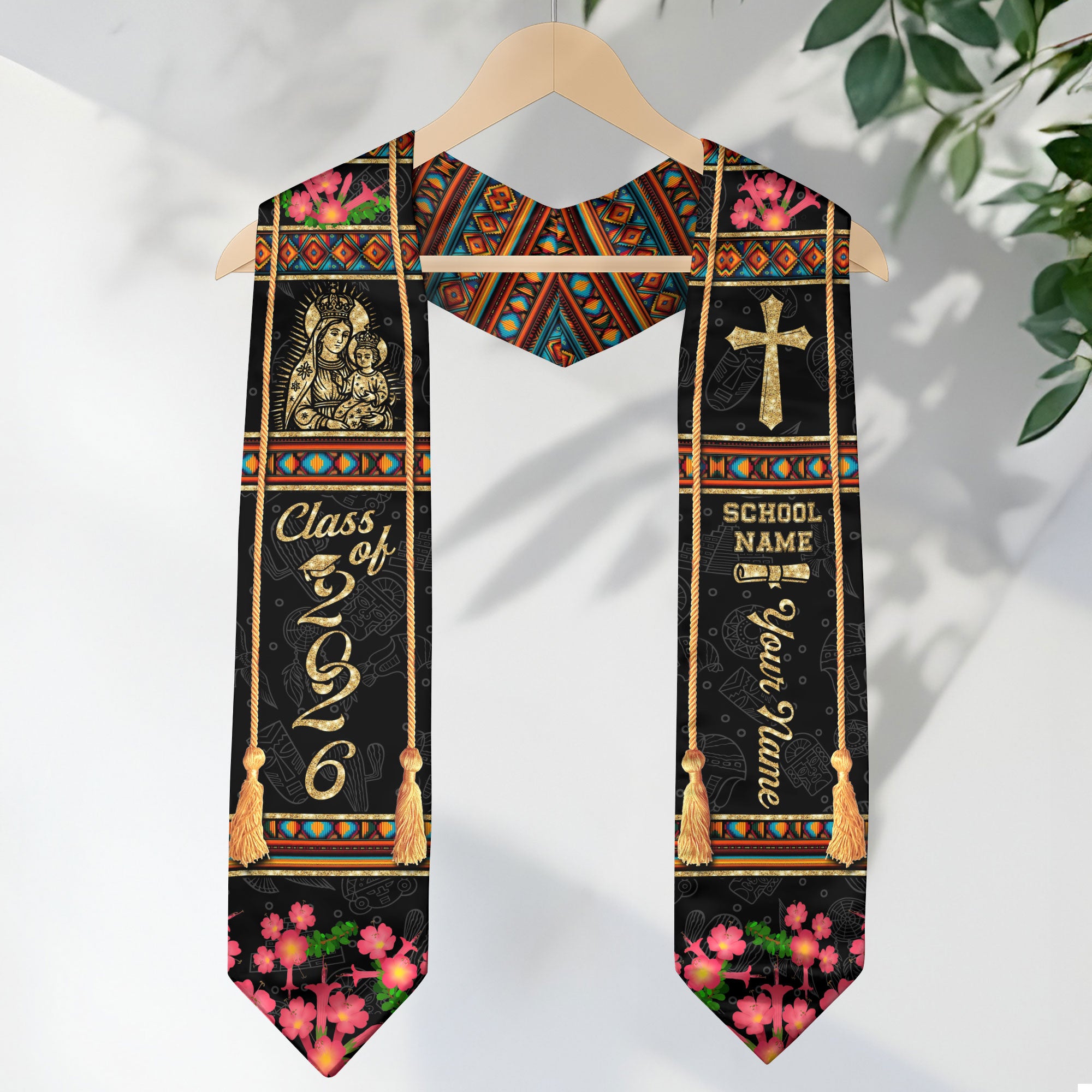Peruvian Flag Graduation Stole 2026, Peru Sash for Grads, Personalized Trim Option 2026