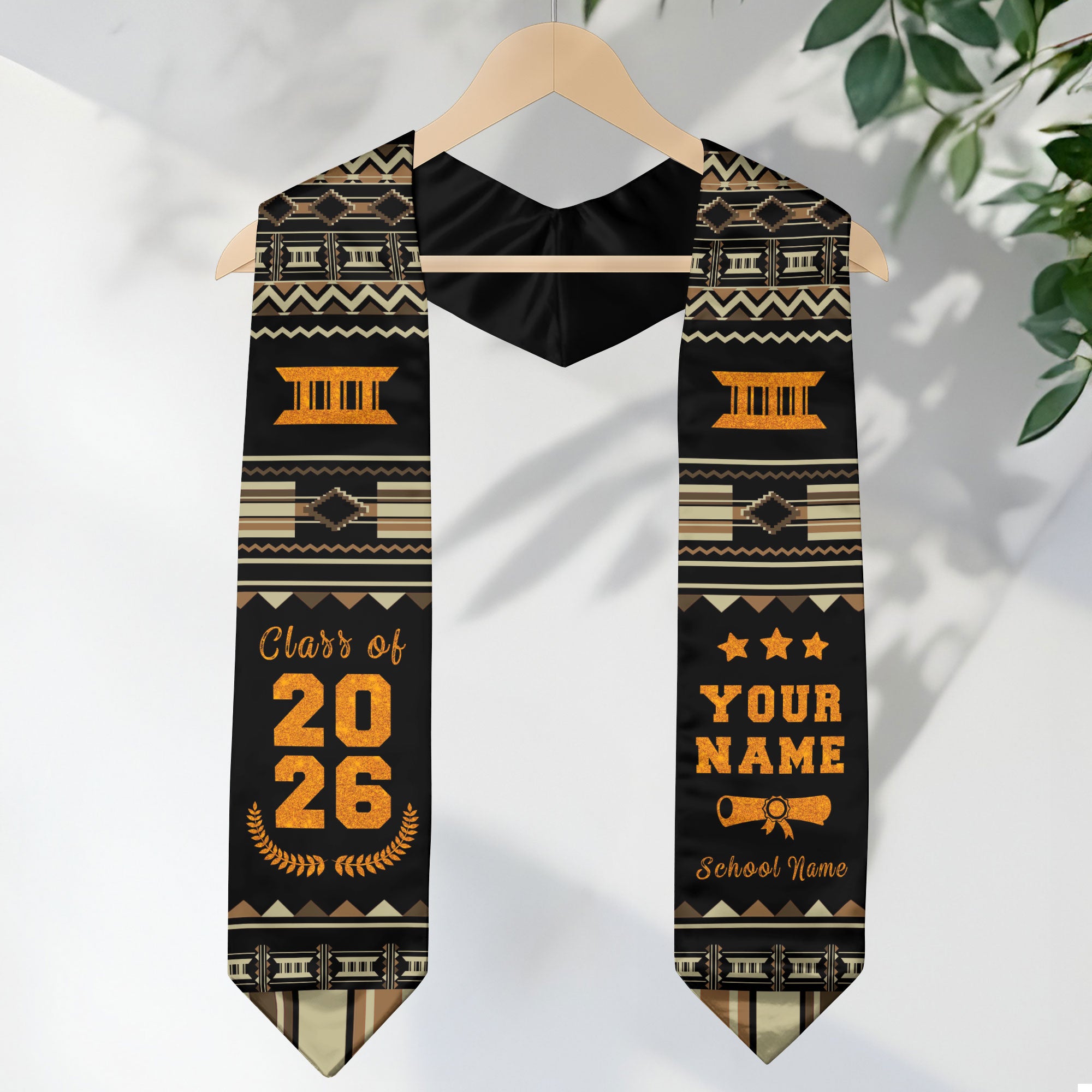 Africa Flag Graduation Stole 2026, Africa Graduation Sash, Signature Detail for Graduates