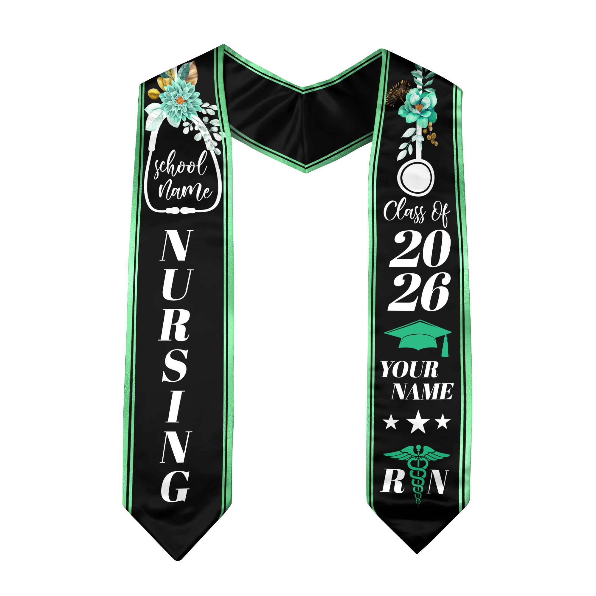 Custom Nursing Stole 2026 for Nurses, RN Graduation Sash, Keepsake for Class of 2026